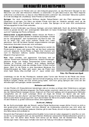 Informationen übers Reiten
